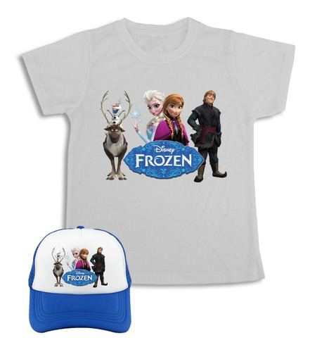 Frozen Camiseta + Gorra  Combo Para Niñas