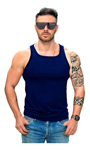 Regata Masculina Tank01 Slim Viscose Com Elastano