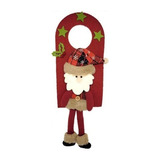 Enfeite De Porta Natalino Papai Noel Em Pelúcia 38 Cm 