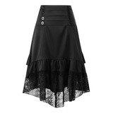 Falda A Media Pierna Gótica Retro Lolita De Invierno P/mujer