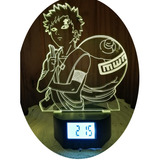 Lámpara Led Ilusión 3d Reloj Alarma Gaara