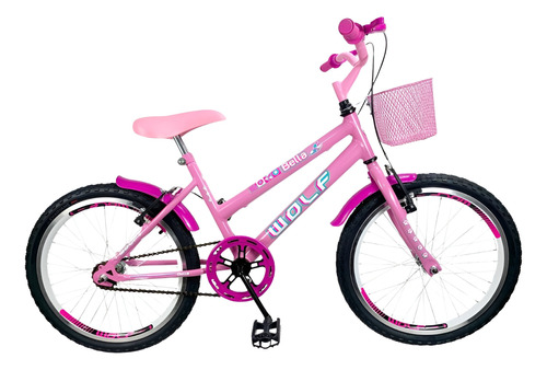 Bicicleta Infantil Aro 20 Feminina + Aro Aero  + Cesta 