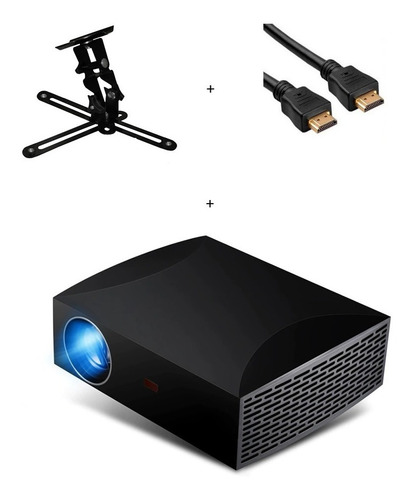 Combo Projetor De Led F30-ii + Suporte Universal + Cabo Hdmi