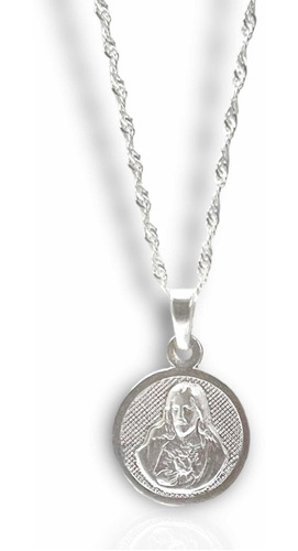 Medalla Sagrado Corazón De Jesús 980 + Cadena De Plata