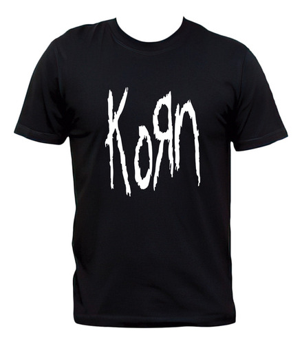 Remera Korn Nu Metal Logo Algodón Premium