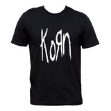 Remera Korn Nu Metal Logo Algodón Premium