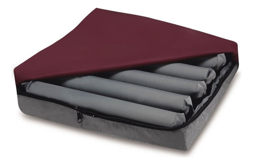 Almohadon Antiescaras Inflable Para Silla Ruedas Silfab S400 Color Gris/ Funda Bordo