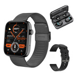 Reloj Smartwatch Colmi P71 Hombre Negro Auriculares F9 Malla