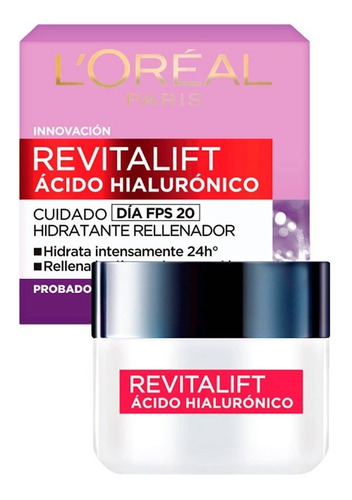 Crema Facial Día L'oréal  Revitalift Ácido Hialurónico 50 Ml