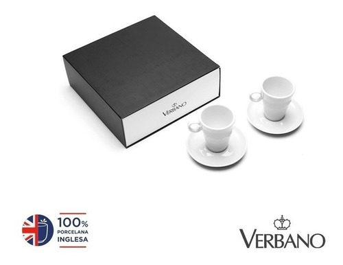 Set De Tazas De Cafe Para Dos Verbano  Porcelana Premium