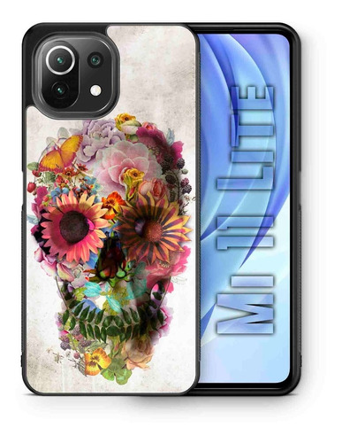 Funda Xiaomi Mi 11 Lite Calavera Floral Tpu/pm