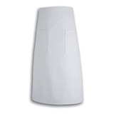 Delantal Bistro 2 Bolsillos Blanco 31 L Por 32 W