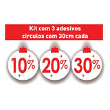 Kit Adesivo Pra Vitrines 3x Círculos Natal Promoção