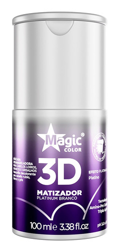 Matizador 3d Ice Blond Efeito Cinza Magic Color 100ml