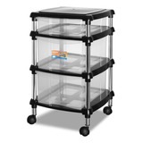 Organizador Multiuso Preto Quarto / Cozinha 619-7 Gaveteiro