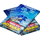 20 Convites Impressos Sonic Mod3