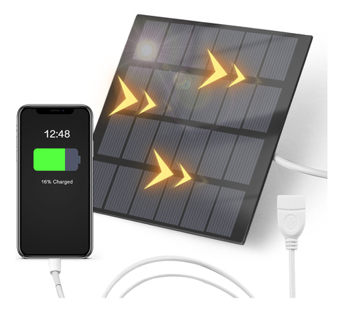 Cargador Solar Portátil.. 5w 6v Usb Camping