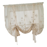 Voile Cortinas En Poliéster, 2 Paneles, Decoración Para