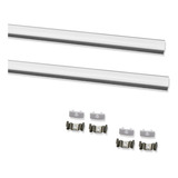 Kit 2 Metros Perfil Sobrepor Alumínio P/ Fita Led Psc01