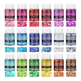 Chunky Glitter Resina  18 Colores Holográfico Chunky