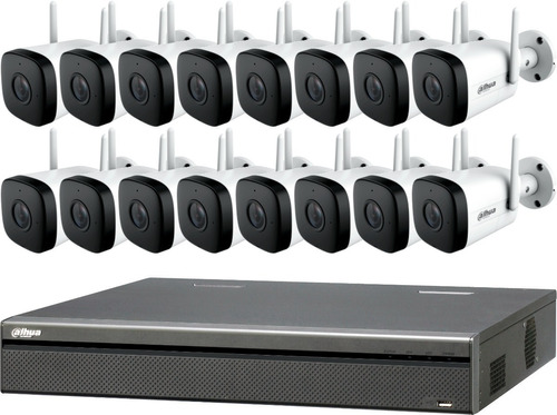 Kit Ip Seguridad Dahua Dvr 16 Ch + 16 Camaras Wifi