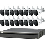 Kit Ip Seguridad Dahua Dvr 16 Ch + 16 Camaras Wifi