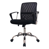 Sillon De Oficina Economico Regulable Modelo Wallace - Desil Color Negro