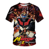 Nueva Camisa Estampada En 3d Del Anime Japonés Mazinger Z