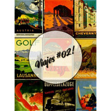 Viajes #02 - Lámina Autoadhesivas - 30 X 42 - Vintage Retro