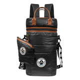 Mochila Matera T-go Yerbero Bolso Matero Correa Porta Termo Color Negro Eb334