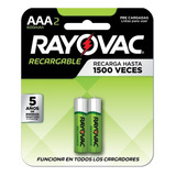 Pack X 6 Pilas Recargables Aaa Rayovac Economicas 600mah