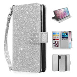 Funda Para Samsung Galaxy Note 10 Plus, Plateado/billetera