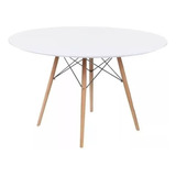 Mesa Eames 100cm Redonda Nordica Mdf Laqueada Importado 