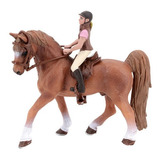 Figura De Animales De Plástico Caballo De Juguete Con Jinete