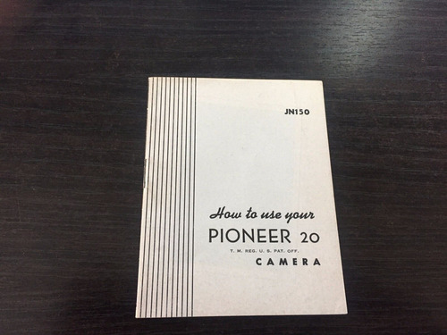 Ansco Pioneer 20 Camera Users Manual, Vintage 1950 Uuv