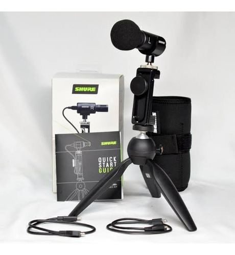 Microfone Shure Mv88  Video Kit Condensador  Cardioide Preto