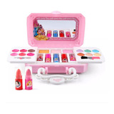 Kit De Maquillaje Niñas Cosmetiquero Lavable Princesas