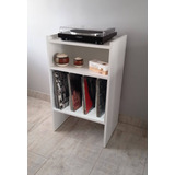 Mueble Para Bandeja Tocadiscos Y Guarda  Discos De Vinilo