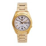 Reloj Seiko Snkl58 Hombre Acero Dorado Automático 