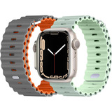 Paquete De 2 Bandas Deportivas Compatibles Con Apple Watch B