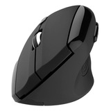 Mouse Vertical Inalámbrico Klip Xtreme  Everrest Kmw-390 Negro