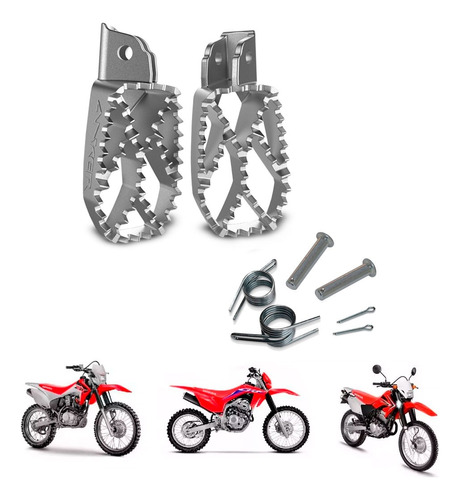 Pedaleira Anker Inox Crf 230/250 Tornado Xre300 + Pino Molas