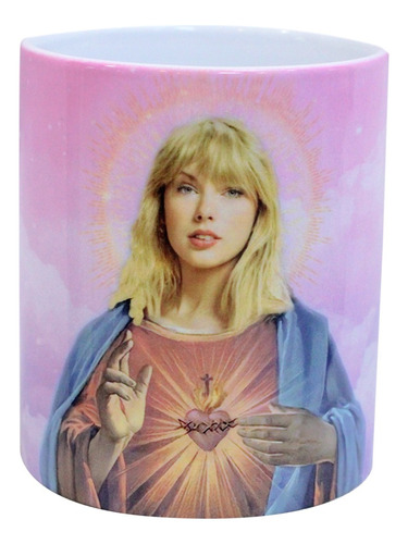 Taza San Sagrada Taylor Swift De Ceramica Tornasol 325 Ml Lz