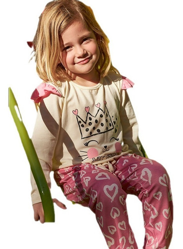 Pijama Nena Sweet Cat Princess Jaia 22023 Talles De 4 Al 16