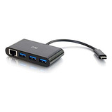 Adaptador Usb C2g, Hub Usb, Adaptador Ethernet Con Alimentac