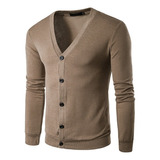 Camisa Slim Casual Hombre, Suéter Cárdigan