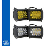 2 Faros Dually 20 Led Barra Con Estrobo Auxiliar 4x4