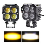 Par Faro 4 Hiper Led 40w Laser Blanco Y Amarillo Alta / Baja