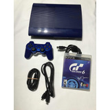 Consola Ps3  Super Slim Azul - Gran Turísmo 6 De 1 Tera