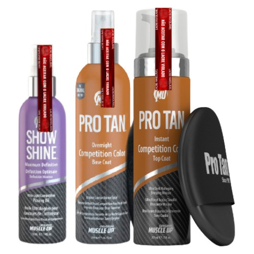 Kit Pro Tan® Overnight 250ml+top Coat 207ml+show Shine 118ml